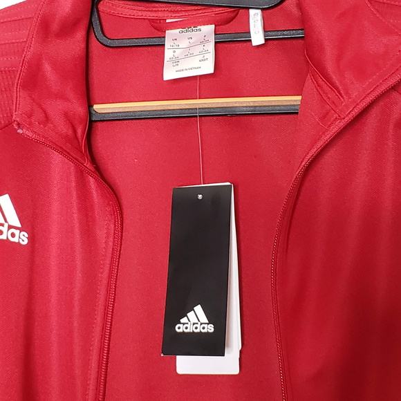 Adidas NWT red Climalite full zip track jacket - Picture 2 of 8